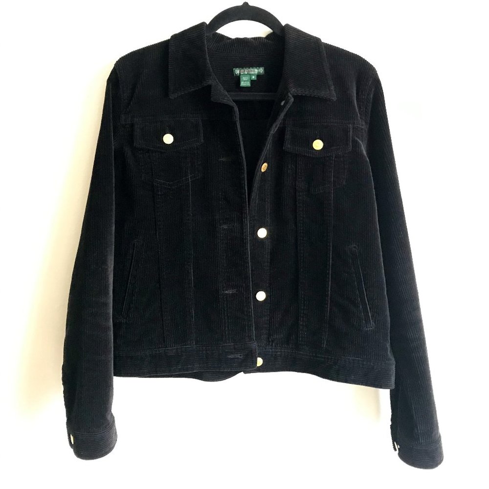Ralph Lauren Black Corduroy Jacket